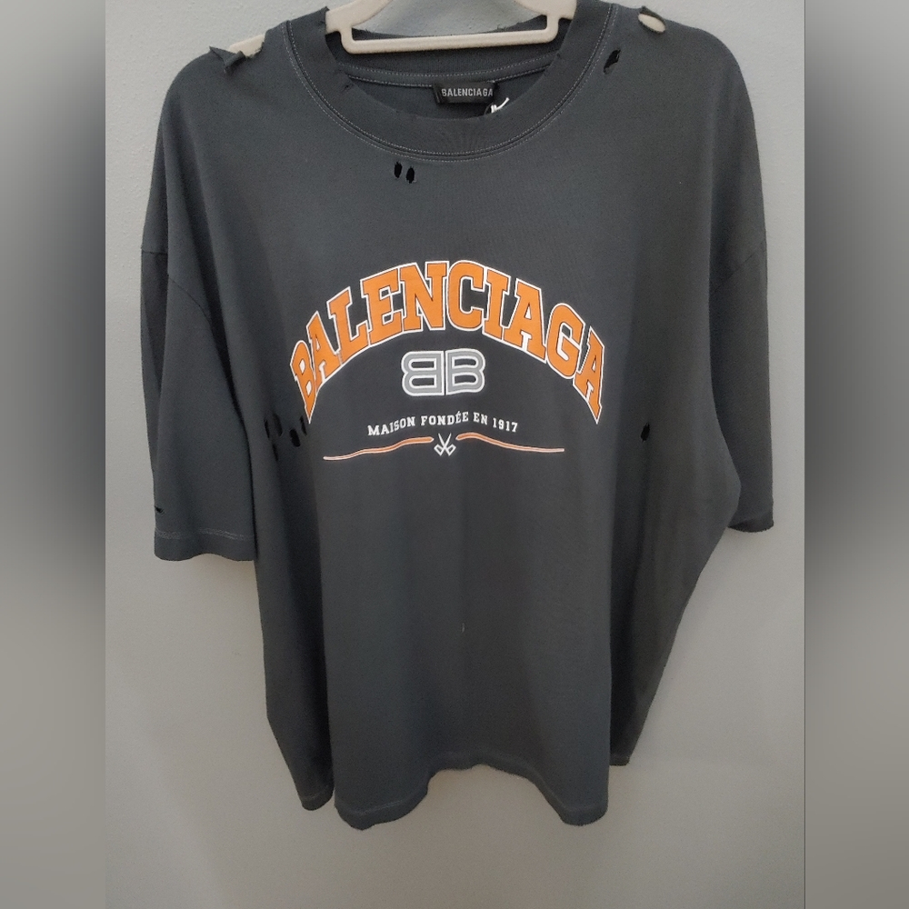 Balenciaga Maison Torn T-Shirt XXL